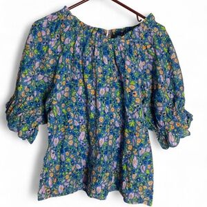 ✨ Jennifer & Grace Floral Eyelet Peasant Blouse ✨